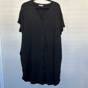 Black Button-Down Dress